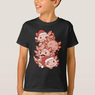Axolotl Christmas Tree Christmas Animals Axolotls T-Shirt