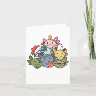 Axolotl Christmas Tree Funny Animal Christmas Holiday Card