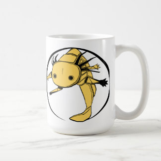 Axolotl circle (gold) mug