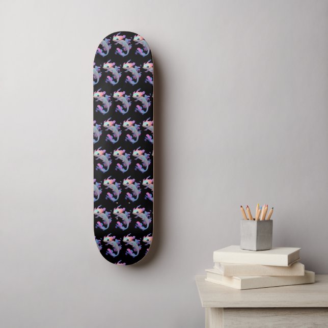 Axolotl Colourful Skateboard (Wall Art)