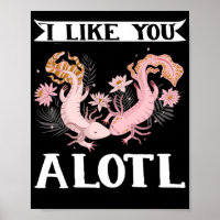 Axolotl Couple Friends I Like You A Lotl Kawaii