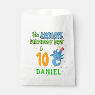 Axolotl Custom Birthday Boy Matching  Favour Bag