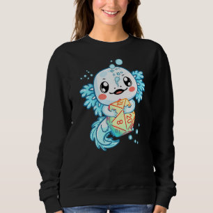 Axolotl Dice For Dragons D20 Rpg Gamer Men Women K Sweatshirt
