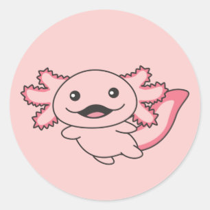 Axolotl Different Types Of Axolotls Cute Animals C Classic Round Sticker