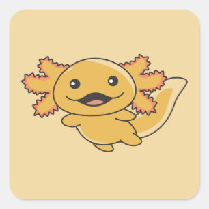 Axolotl Different Types Of Axolotls Sweet Axolotl  Square Sticker
