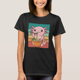 Axolotl Eating Japanese Ramen Noodles Lovers Women T-Shirt