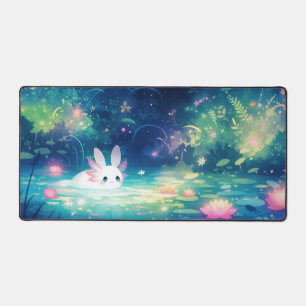Axolotl Fantaisiste dans une Fleur de Lotus Magiqu