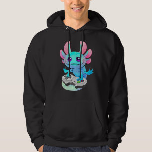 Axolotl Fish Playing Video Game Axolotl Lizard Gam Hoodie