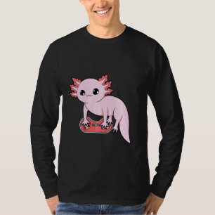 Axolotl Fish Playing Video Games Funny Cute Axolot T-Shirt