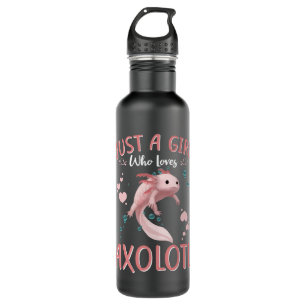 Axolotl for Boys Kids Youth Just A Girl Who Loves  710 Ml Water Bottle