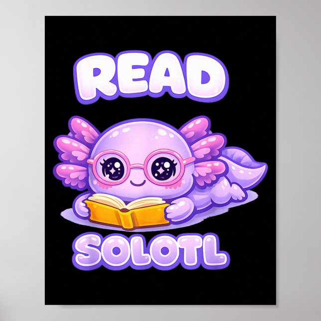 Axolotl funny reader book library kids readsolotl poster (Front)