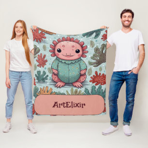Axolotl Funny Unique Print Fleece Blanket