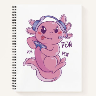 Axolotl Gamer Challenge Blast Notebook