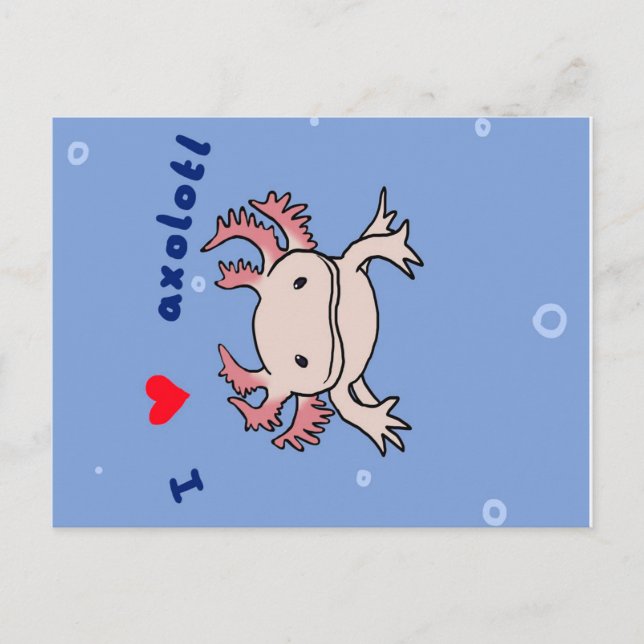 Axolotl Gift| Cute Axolotl For Birthday  Holiday Postcard (Front)