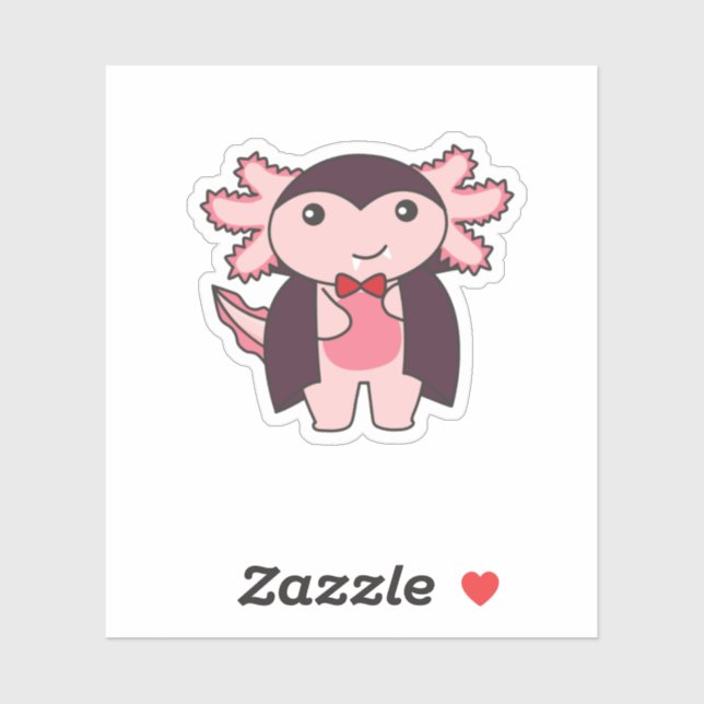 Axolotl Halloween Cute Devil Vampire Costume (Sheet)