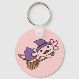 Axolotl Halloween Witch Kids Witches Costume Keych Keychain