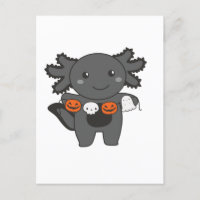 Axolotl Happy Halloween Pumpkin Bat Costume