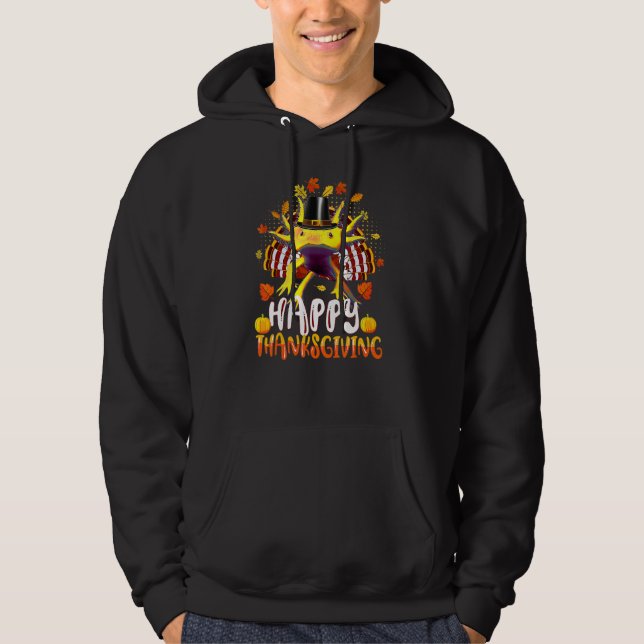 Axolotl Happy Turkey Day  Thanksgiving Day Tees Ho (Front)