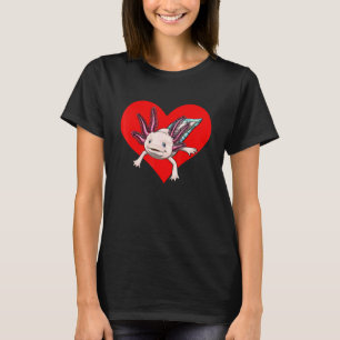 Axolotl Heart Animal Women Mexican Fish Amphibian T-Shirt