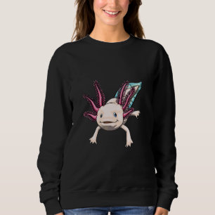 Axolotl Heart Rainbow Women Mexican Fish Amphibi Sweatshirt