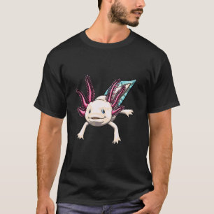 Axolotl Heart Rainbow Women Mexican Fish Amphibi T-Shirt