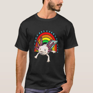 Axolotl Heart Rainbow Women Mexican Fish Amphibia T-Shirt