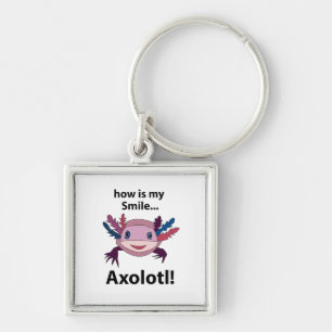 Axolotl How Is My Smile Funny Axolotl  Keychain