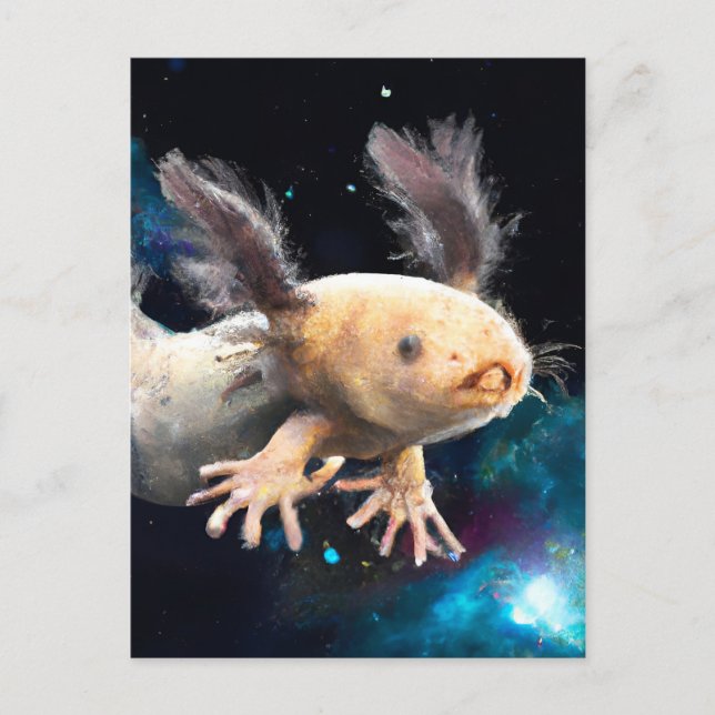 Axolotl in Space Postcard (Front)