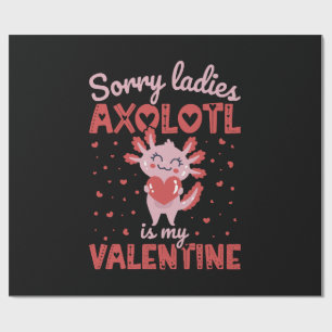 Axolotl is my valentine wrapping paper