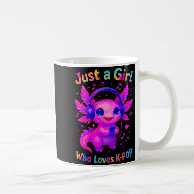 Axolotl Just A Girl Who Loves K-p  Coffee Mug (Right)