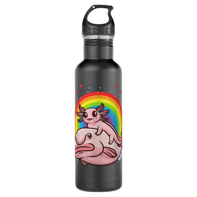 Axolotl Kawaii Blobfish 710 Ml Water Bottle (Front)