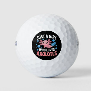 Axolotl Kawaii Just A Girl Who Loves Axolotls Golf Balls