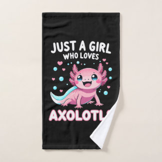 Axolotl Kawaii Just A Girl Who Loves Axolotls Hand Towel