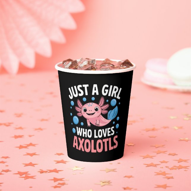 Axolotl Kawaii Just A Girl Who Loves Axolotls  Paper Cups (Insitu)