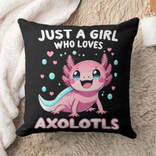 Axolotl Kawaii Just A Girl Who Loves Axolotls Throw Pillow