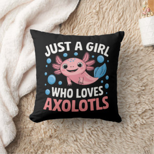 Axolotl Kawaii Just A Girl Who Loves Axolotls Throw Pillow