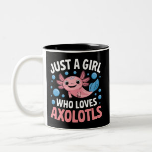 Axolotl Kawaii Just A Girl Who Loves Axolotls  Two-Tone Coffee Mug