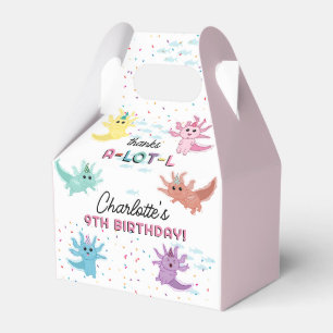 Axolotl Kids Cute Salamander Birthday Party Favor Box