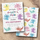 Axolotl Kids Cute Salamander Birthday Party Invitation<br><div class="desc">A cute hand drawn axolotl design featuring multicolored axolotls swimming and having fun. A great design for kids party themes,  bedroom decor,  school accessories and personalized gifts. This axolotl design is ideal for anyone who loves axolotls,  salamanders,  Mexican walking fish,  amphibians and cute hand drawn art.</div>
