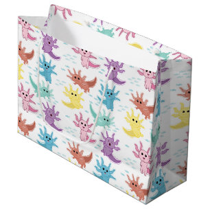 Axolotl Kids Cute Salamander Pattern Large Gift Bag
