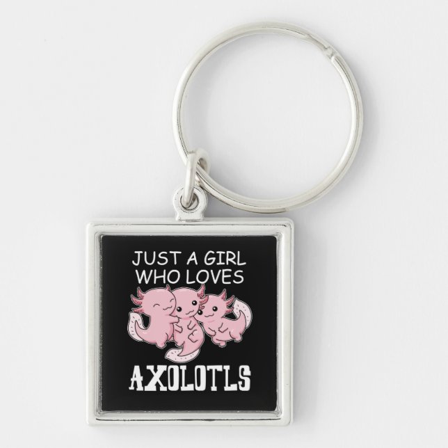 Axolotl Kids Kawaii Axolotl Gift Girls Axolotl Keychain (Front)