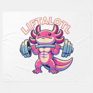 Axolotl LIFTALOTL Fleece Blanket