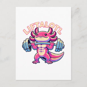  Axolotl LIFTALOTL Invitation Postcard