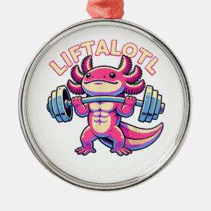 Axolotl LIFTALOTL Metal Ornament