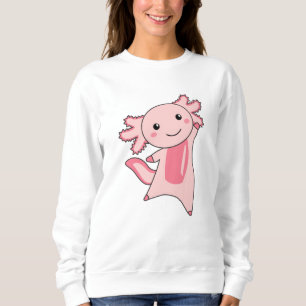 Axolotl Lovers Cute Animals For Kids Pink Sweatshirt