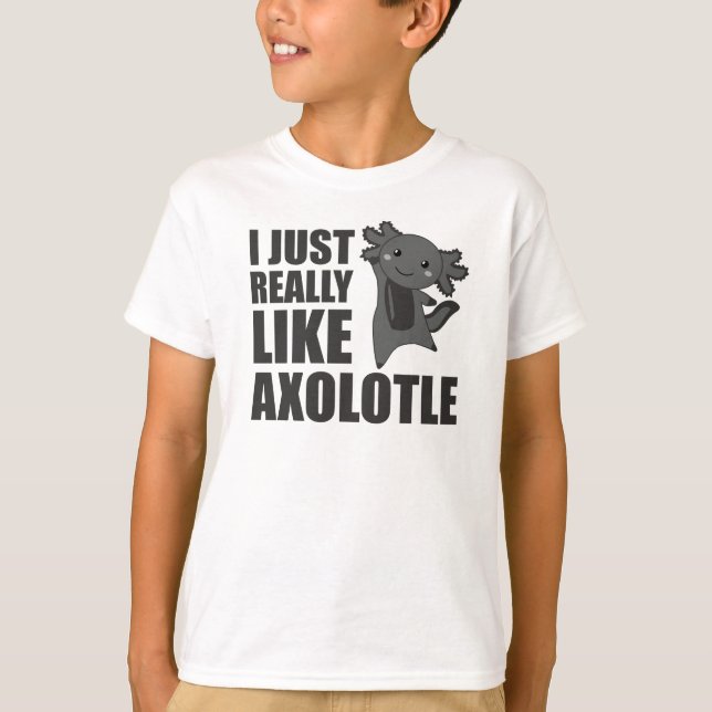 Axolotl Lovers Cute Animals For Kids Pink T-Shirt (Front)