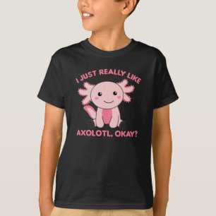 Axolotl Lovers Cute Animals For Kids Pink T-Shirt