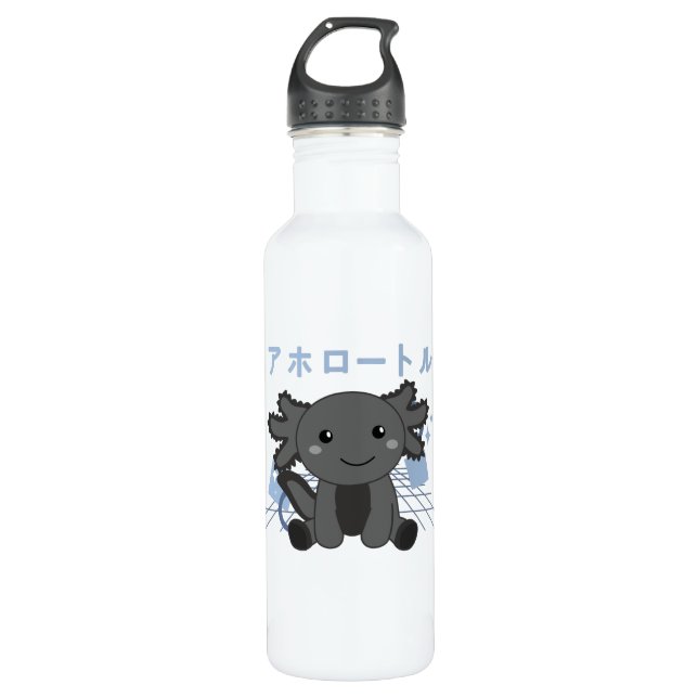 Axolotl Lovers Cute Animals Relax Sweet Axolotl 710 Ml Water Bottle (Front)