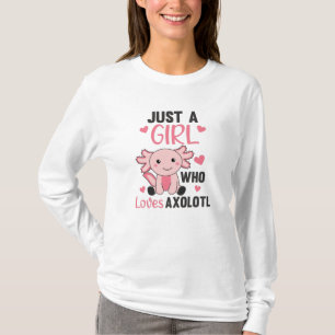 Axolotl Lovers Sweet Animals For Girls Pink T-Shirt
