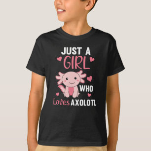 Axolotl Lovers Sweet Animals For Girls Pink T-Shirt